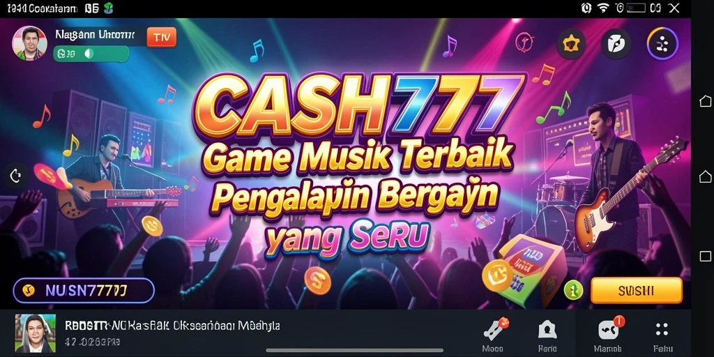 Menampilkan gameplay menarik dari CASH777 dengan berbagai lagu dan tantangan.