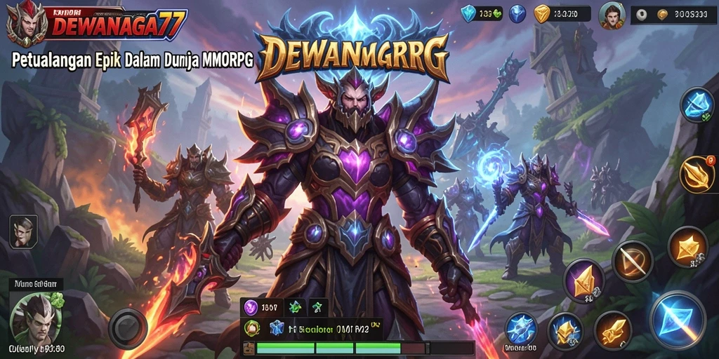 Screenshot gameplay DEWANAGA77 yang menampilkan aksi pertarungan epik.