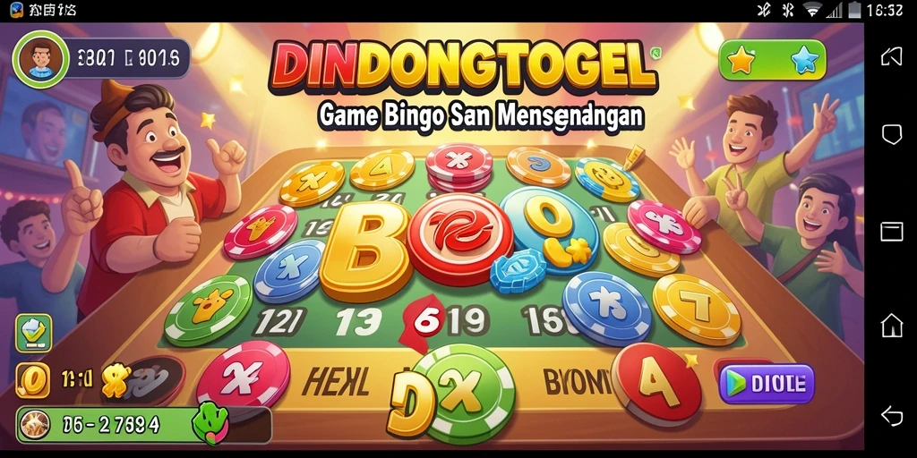 Screenshot gameplay DINGDONGTOGEL menampilkan suasana seru permainan Bingo.