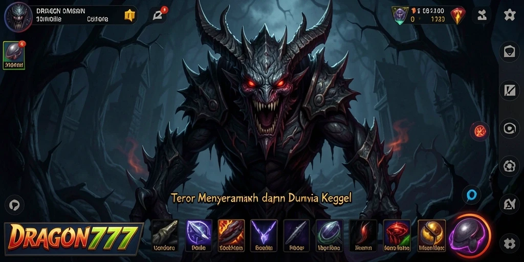 Screenshot gameplay DRAGON777 menampilkan ketegangan dan atmosfer Horror yang mendalam.