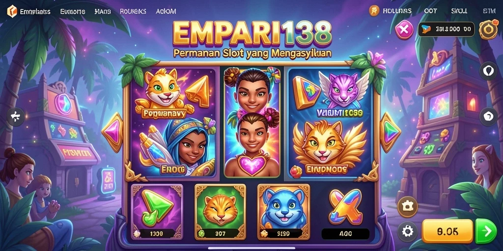 Tampilan gameplay EMPATI138 yang seru dan berwarna-warni.