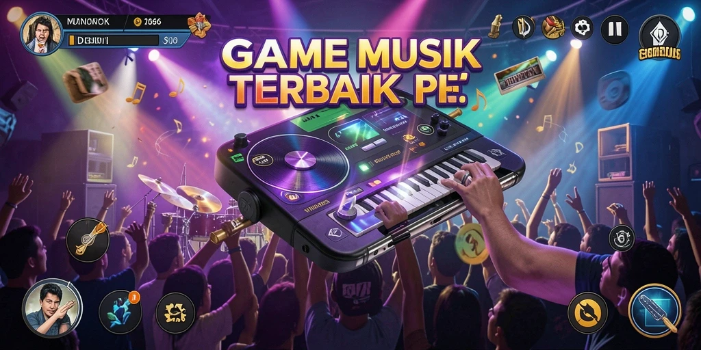 Screenshot gameplay ID66 menampilkan aksi seru bermain musik.