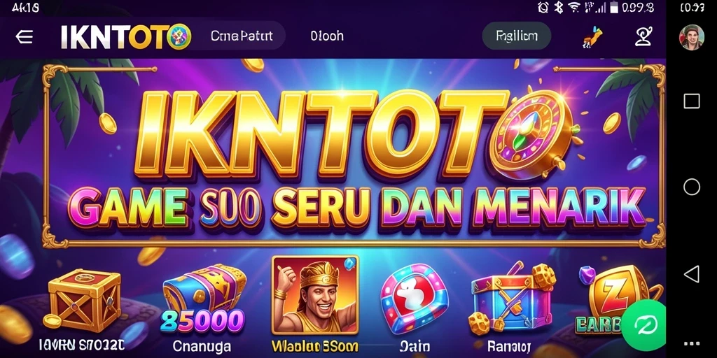Screenshot gameplay IKNTOTO yang menampilkan gulungan slot yang mengasyikkan.