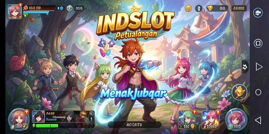 Tampilan gameplay menakjubkan dari INDSLOT dengan karakter anime favorit.