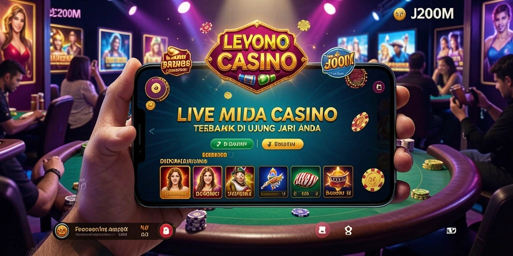 Screenshot J200M menampilkan dealer langsung dan gameplay yang mengasyikkan.
