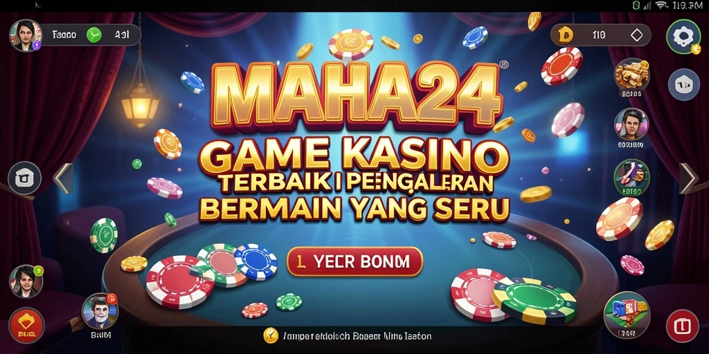 Tampilan menarik dari gameplay Kasino MAHA24 yang mengesankan.
