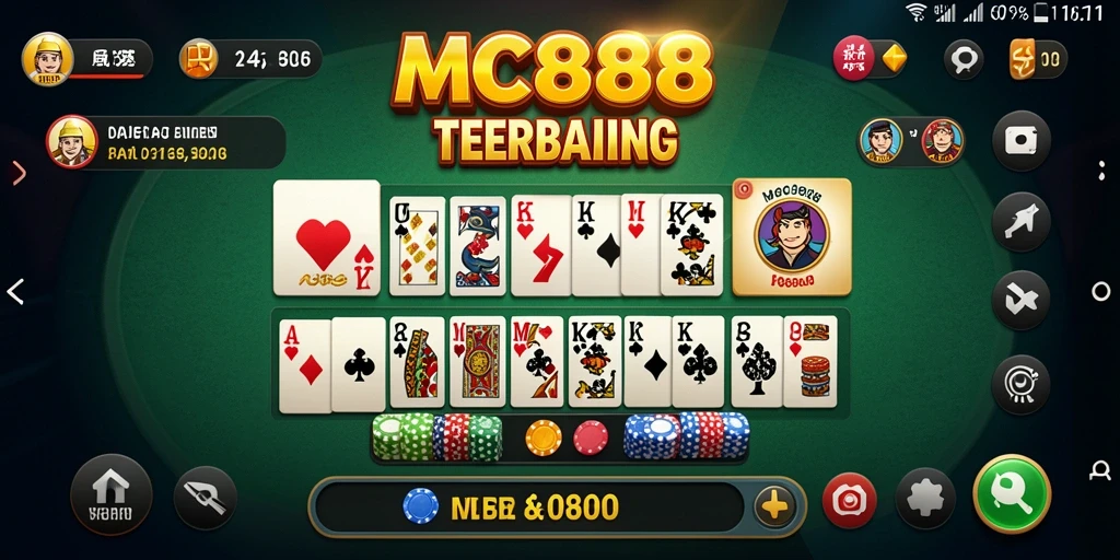 Tampilan gameplay menarik MC888 dalam permainan Domino.