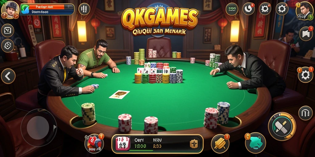 Tangkapan layar gameplay QiuQiu yang menarik di OKGAMES.