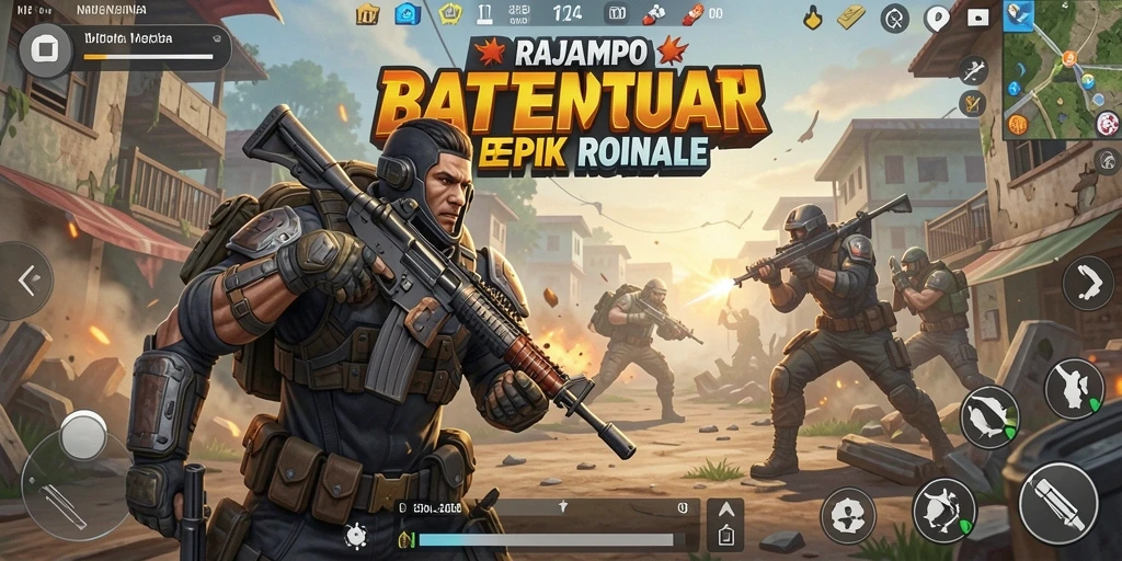 Gameplay seru RAJAMPO di medan pertempuran Battle Royale.