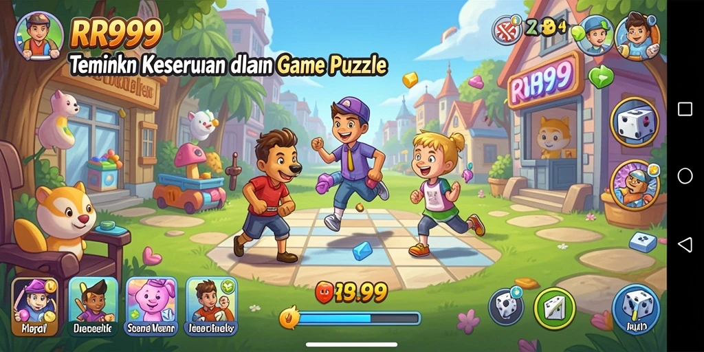 Tampilan menawan dari gameplay RR999 saat menyelesaikan teka-teki.