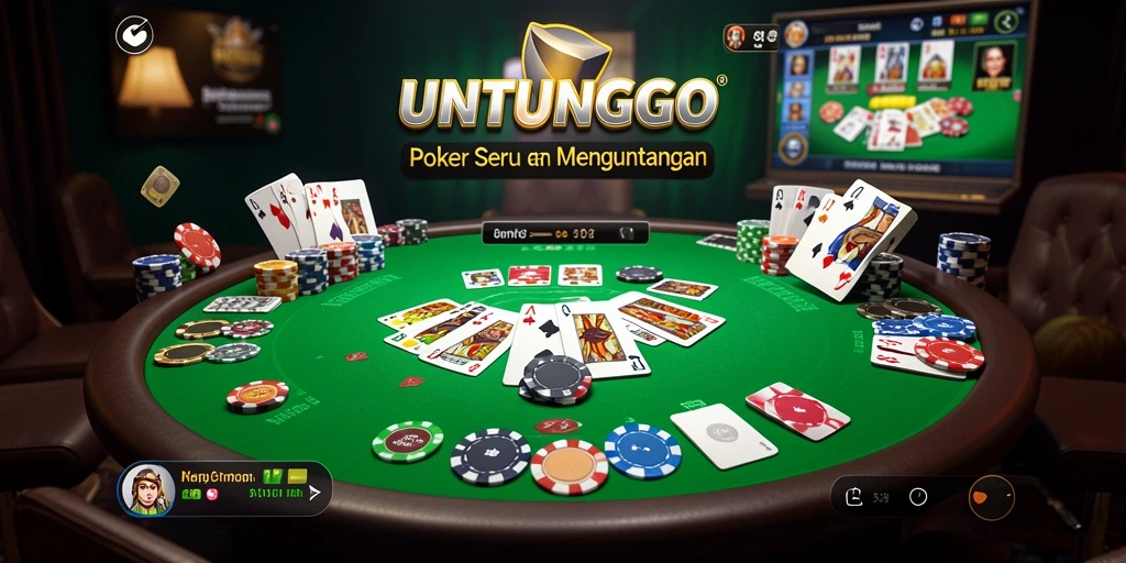 Gameplay poker menarik dan kompetitif di UNTUNGGO.