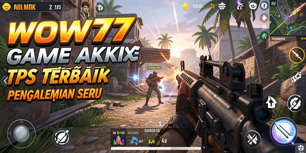 Tangkapan layar utama dari gameplay seru WOW77 dalam mode TPS.